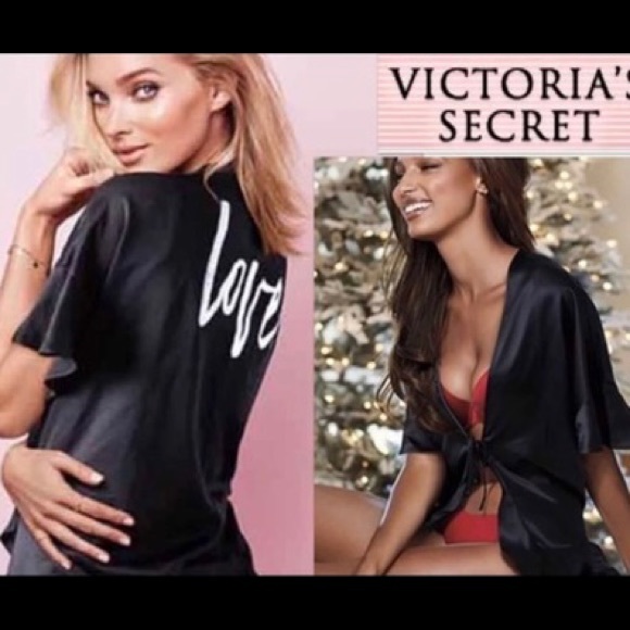 NWOT Victoria Secret Sexy Satin Robe One Size - Picture 5 of 7